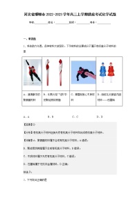 2022-2023学年河北省邯郸市高三上学期摸底考试化学试题含解析