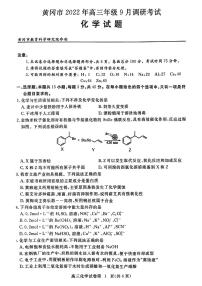 2023黄冈高三上学期9月调研考试化学PDF版含答案