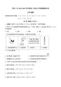 山东省枣庄市第三中学2022-2023学年高三上学期开学考试化学试题（含答案）