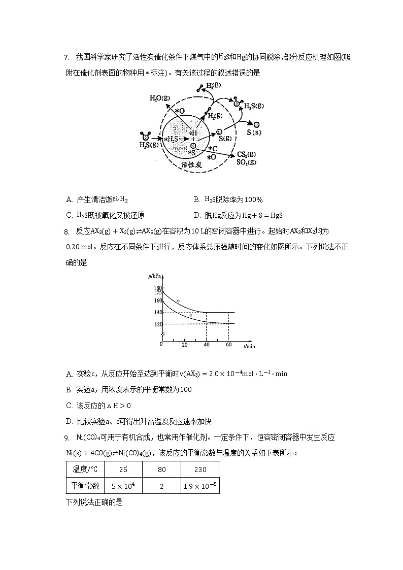 安徽省滁州市定远县育才学校2022-2023学年高三上学期开学摸底考试化学试题（含答案）03