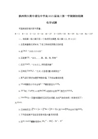 2023陕西师大附中、渭北中学等高三上学期期初检测联考化学试题含答案