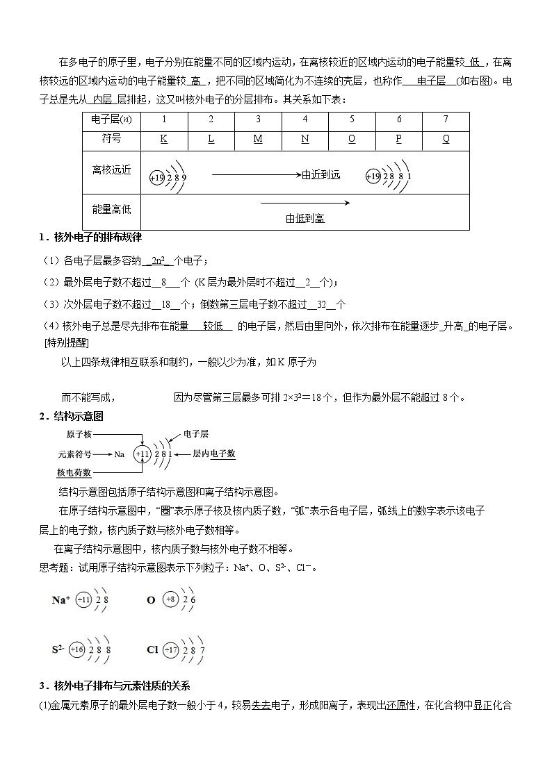 4.1.1 原子结构（自主学案）-2022-2023学年高一化学同步学习高效学与练（人教版2019必修第一册）02