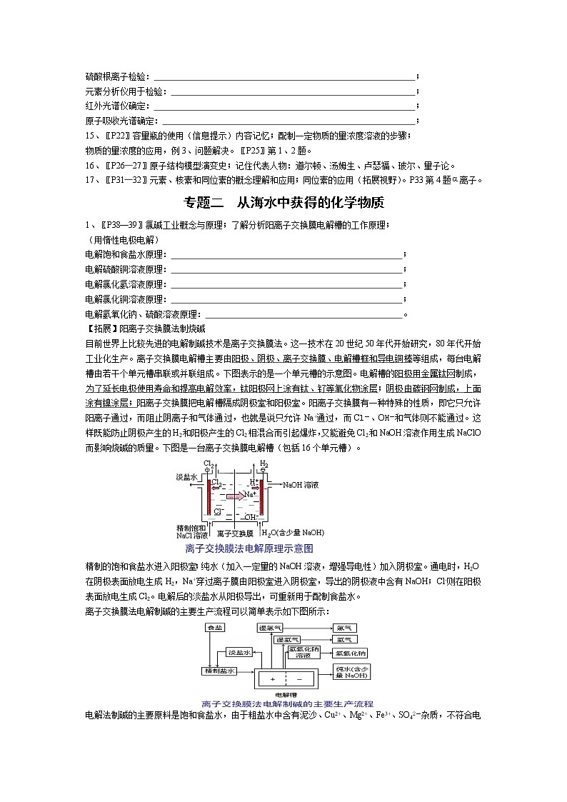 高考复习回归课本材料（苏教版化学）第2页