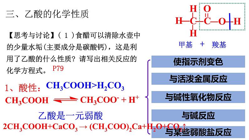 7.3.2乙酸 课件-浙江大学附属中学高中化学人教版（2019）必修第二册08