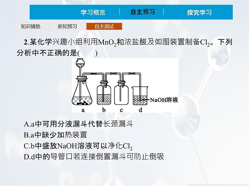 2022年 高中化学 必修第一册 第二章 第二节 氯及其化合物 第2课时　氯气的实验室制法　氯离子的检验 精品课件（新人教版）第7页