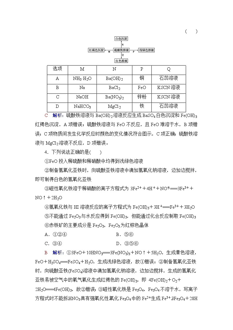 人教版高考化学一轮总复习课时质量评价10铁及其化合物含答案 试卷02