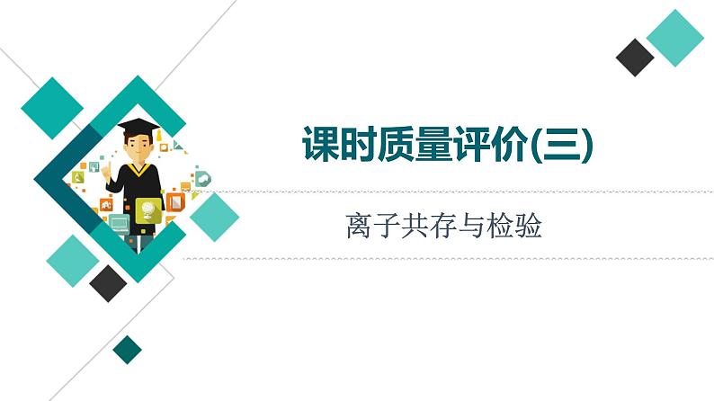 人教版高考化学一轮总复习课时质量评价3离子共存与检验课件第1页