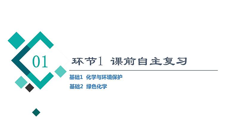 人教版高考化学一轮总复习第6章第3节环境保护与绿色化学课时教学课件第3页