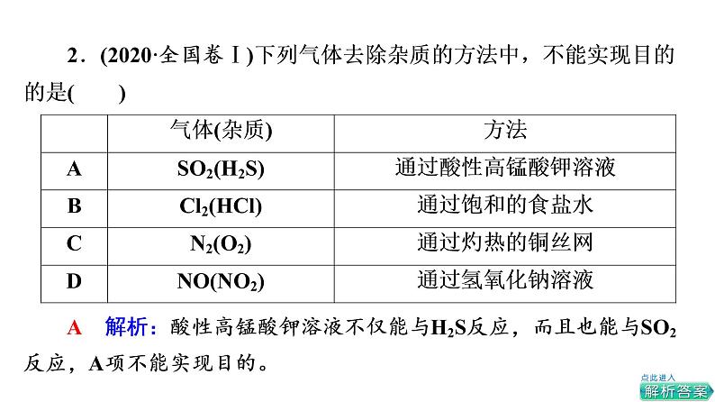 人教版高考化学一轮总复习第11章第2节物质的分离、提纯和检验课时教学课件07