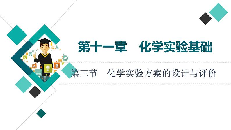 人教版高考化学一轮总复习第11章第3节化学实验方案的设计与评价课时教学课件第1页