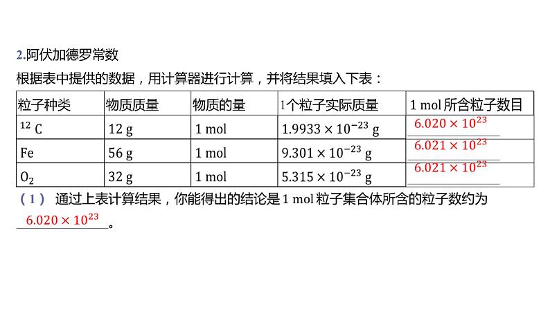 第二章 海水中的重要元素——钠和氯-第三节 物质的量-第1课时 物质的量的单位——摩尔 课件05