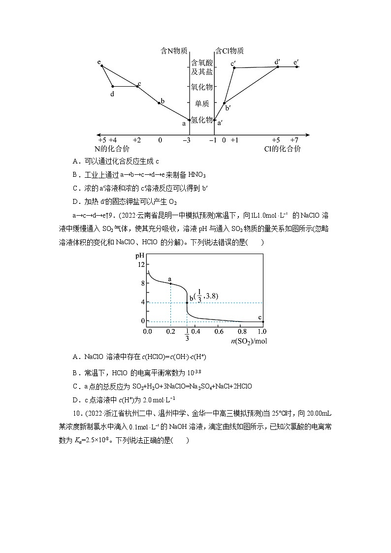 2023年高考化学一轮复习 考点9  氯及其化合物 模拟测试 （解析版）2023年高考化学一轮复习第3页