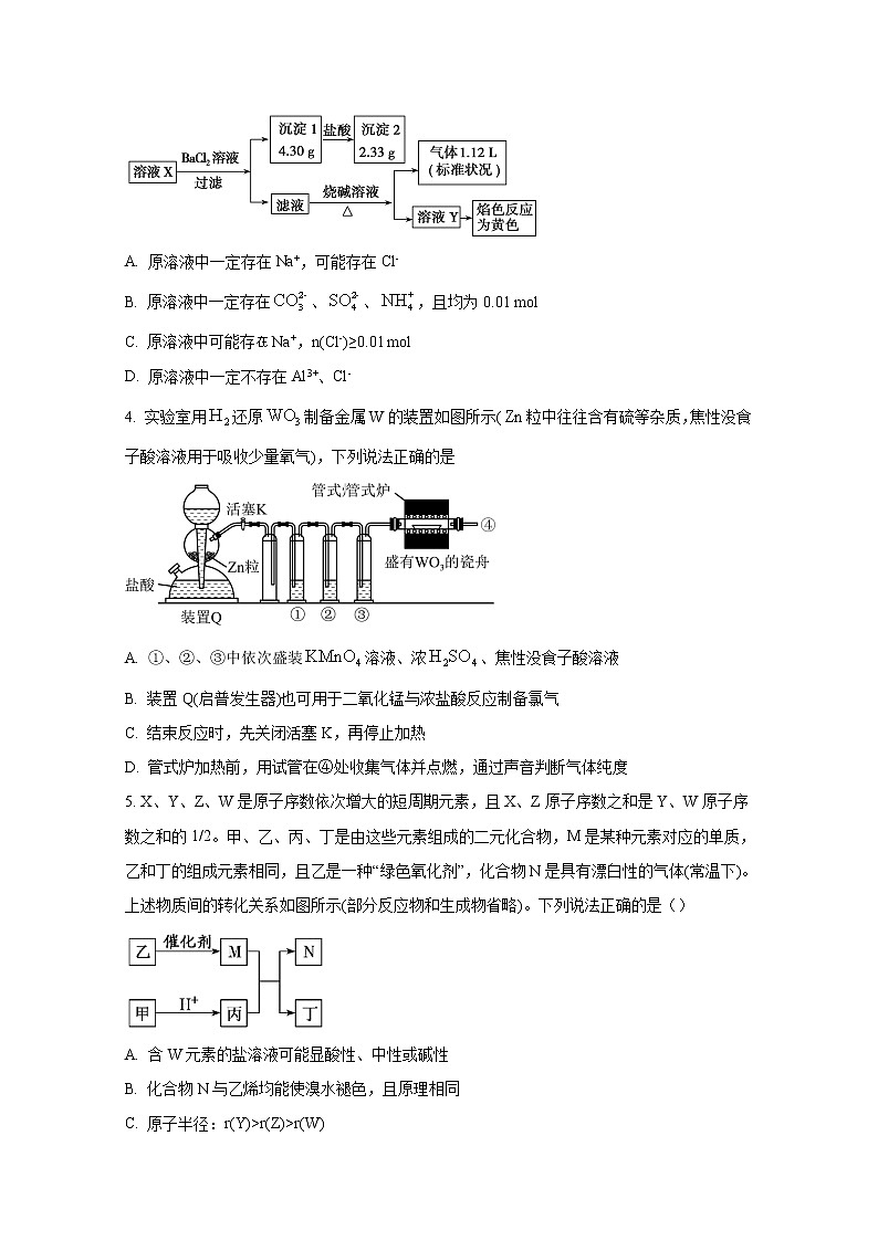 山东省“学情空间”区域教研共同体2023届高三化学上学期入学考试试题（Word版附答案）02