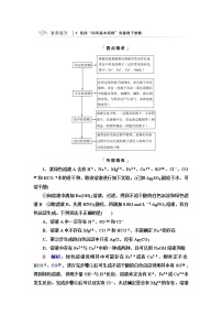 鲁科版高考化学一轮总复习第2章第2节素养提升5坚持“四项基本原则”突破离子推断课时学案