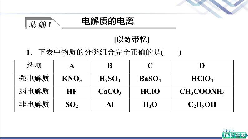 鲁科版高考化学一轮总复习第2章第2节电解质的电离离子反应课件第5页