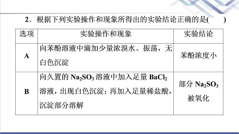 鲁科版高考化学一轮总复习第9章第3节化学实验方案的设计与评价课件07