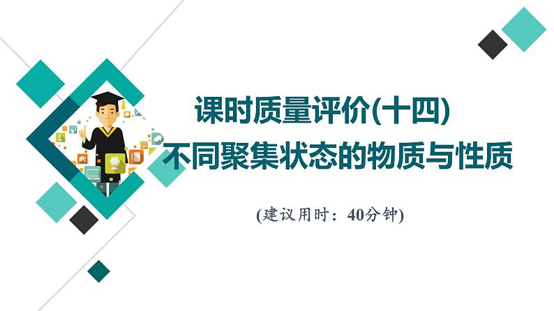 鲁科版高考化学一轮总复习课时质量评价14不同聚集状态的物质与性质课件第1页