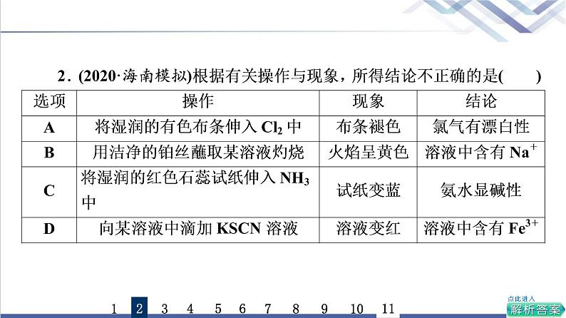 鲁科版高考化学一轮总复习课时质量评价32物质的分离、提纯和检验课件04