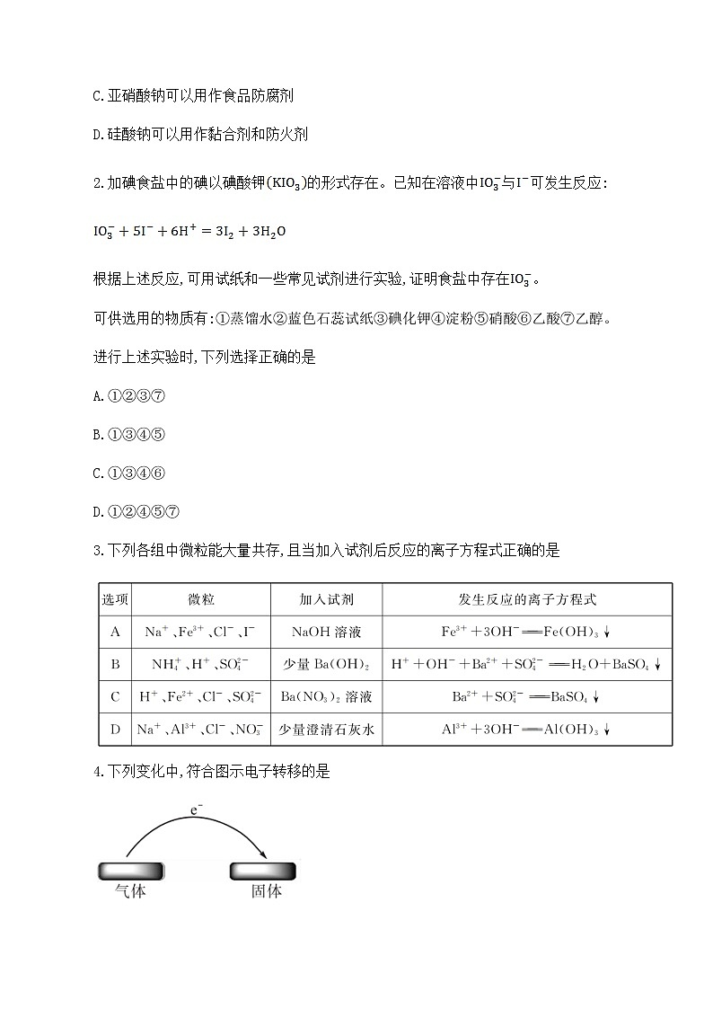 安徽省示范高中培优联盟2022-2023学年高二上学期秋季联赛化学试题 无答案第2页
