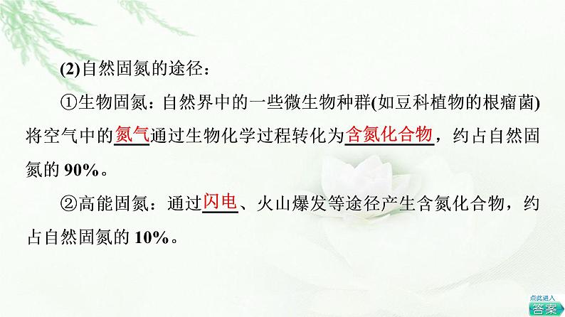 苏教版高中化学必修二专题7第1单元基础课时7氮的固定课件第7页