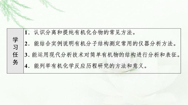 苏教版高中化学选择性必修3专题1第2单元基础课时2科学家怎样研究有机物课件02