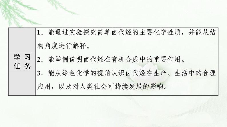 苏教版高中化学选择性必修3专题5第1单元基础课时14卤代烃课件02