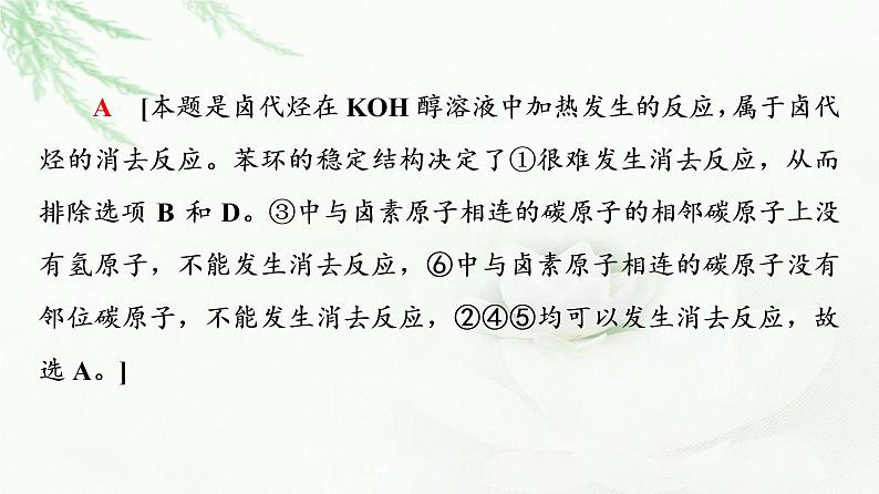 苏教版高中化学选择性必修3专题5第1单元能力课时8卤代烃的消去、水解反应原理及在有机合成中的应用课件07