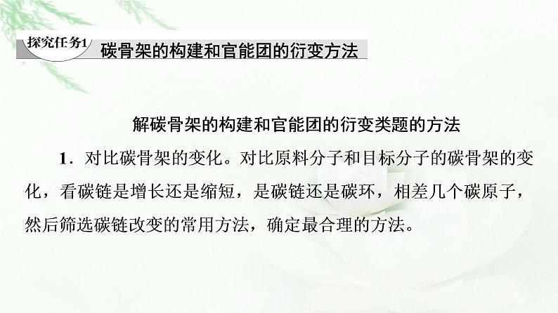 苏教版高中化学选择性必修3专题5第3单元能力课时9有机合成设计中的方法课件04