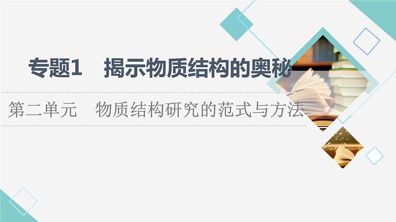 苏教版高中化学选择性必修2专题1第2单元物质结构研究的范式与方法课件01