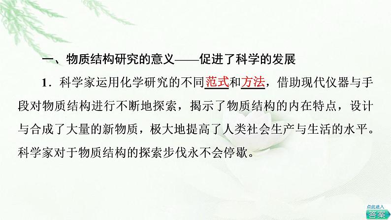 苏教版高中化学选择性必修2专题1第3单元物质结构研究的意义课件04