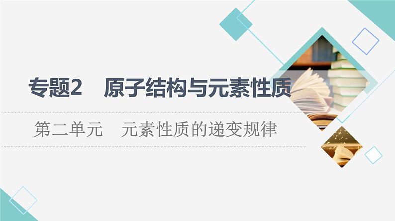 苏教版高中化学选择性必修2专题2第2单元元素性质的递变规律课件01