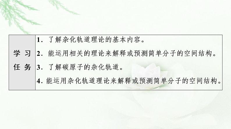 苏教版高中化学选择性必修2专题4第1单元第1课时分子的空间结构模型——杂化轨道理论课件02