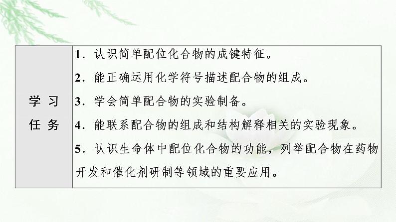 苏教版高中化学选择性必修2专题4第2单元配合物的形成和应用课件02