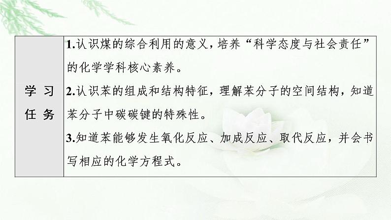 苏教版高中化学必修二专题8第1单元基础课时13煤的综合利用苯课件02