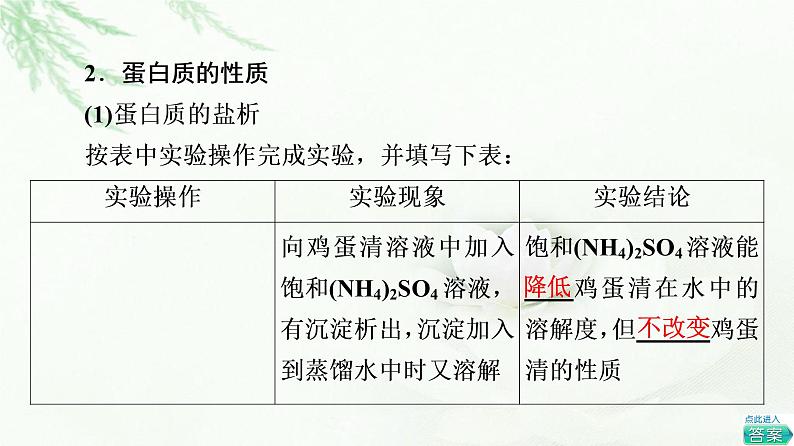 苏教版高中化学必修二专题8第2单元基础课时18蛋白质和氨基酸课件05