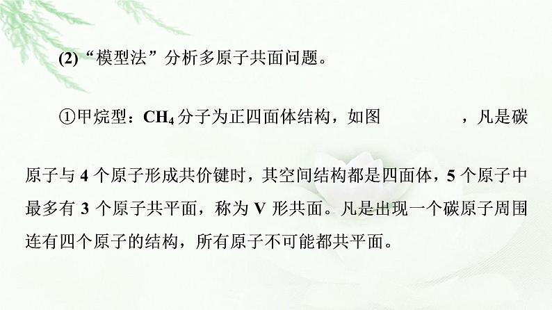 苏教版高中化学必修二专题8第1单元能力课时3有机物的结构——原子共线、共面和同分异构体的判断课件第5页