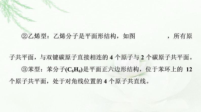 苏教版高中化学必修二专题8第1单元能力课时3有机物的结构——原子共线、共面和同分异构体的判断课件第6页