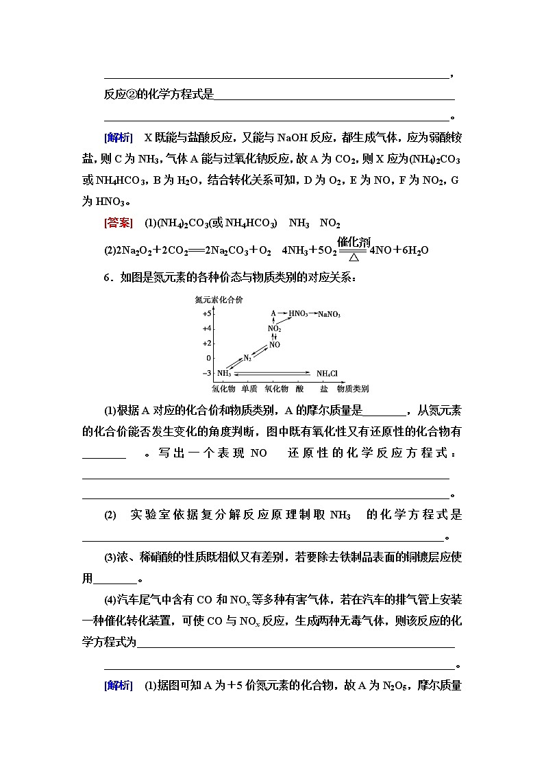 苏教版高中化学必修二能力课时落实2氮及其化合物转化关系的综合应用含答案第3页