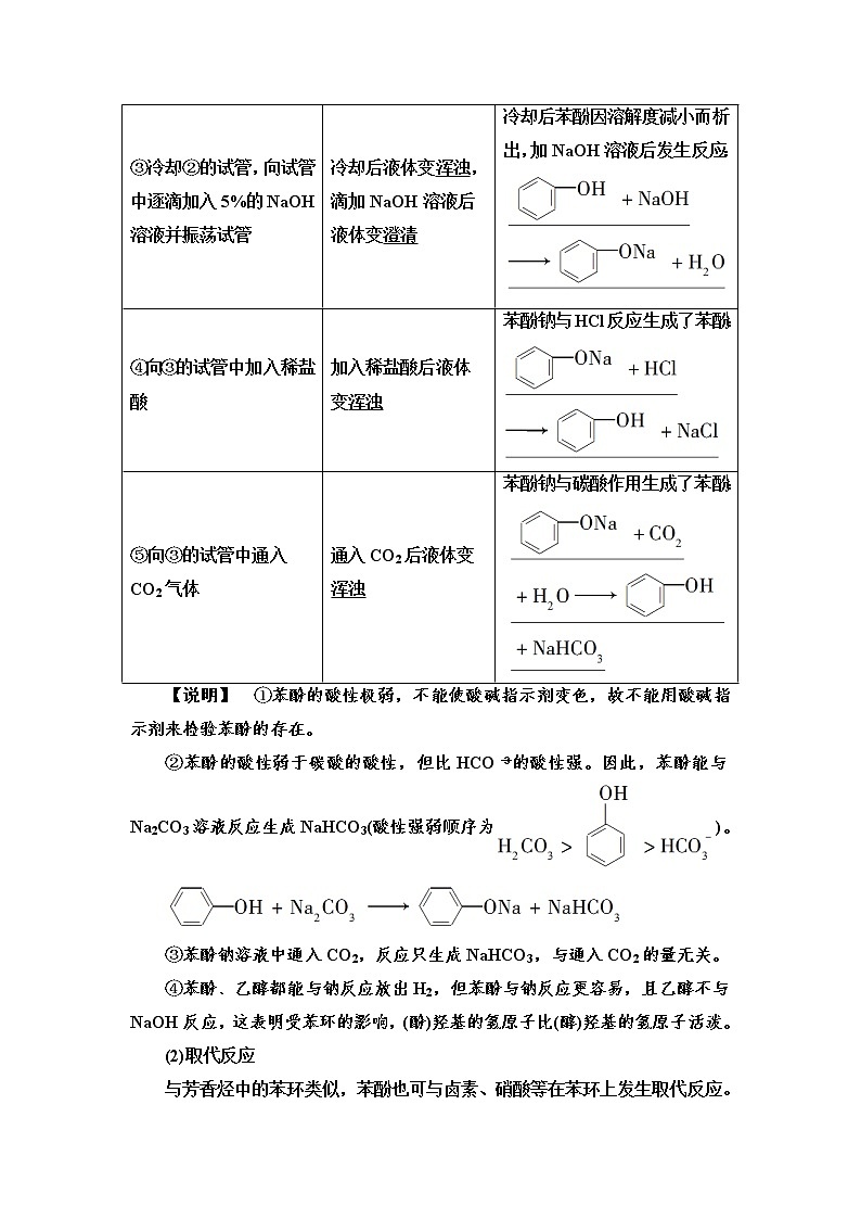 苏教版高中化学选择性必修3专题4第1单元基础课时11酚学案03