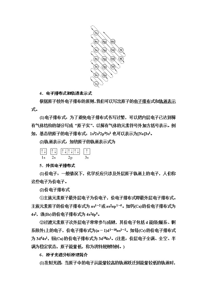 苏教版高中化学选择性必修2专题2第1单元第2课时原子核外电子的排布学案02