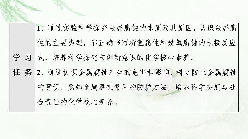 苏教版高中化学选择性必修1专题1第3单元基础课时8金属的腐蚀与防护课件02