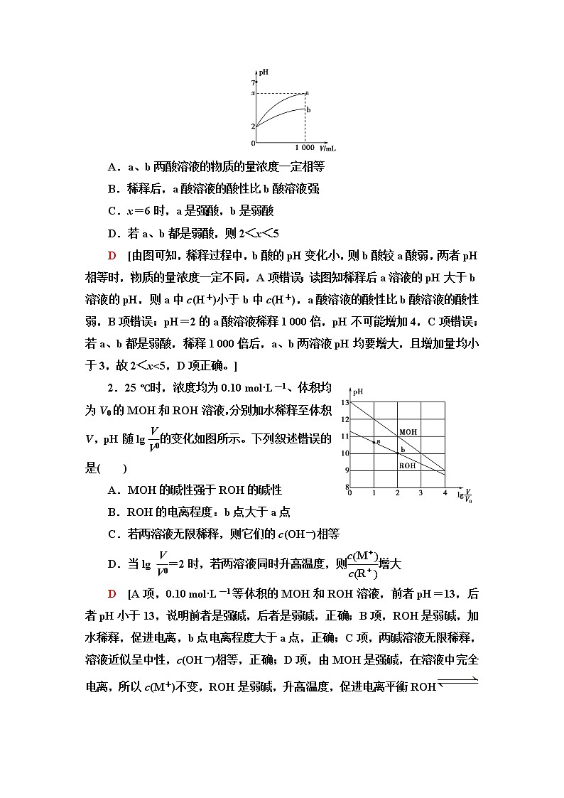 苏教版高中化学选择性必修1专题3第2单元能力课时8溶液的酸碱性学案第3页