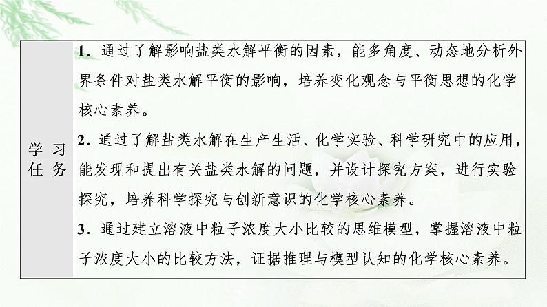 苏教版高中化学选择性必修1专题3第3单元基础课时20影响盐类水解的因素、盐类水解的应用课件02