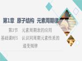 鲁科版高中化学必修第二册第1章第3节基础课时5认识同周期元素性质的递变规律课件