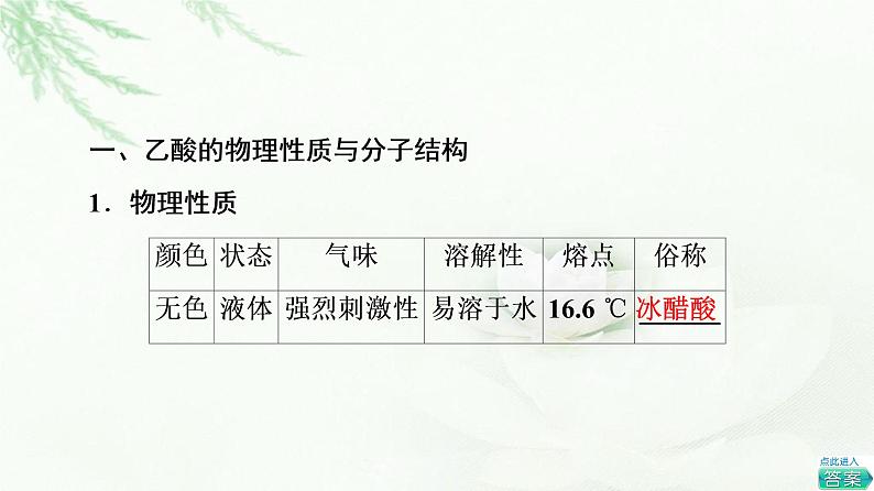 鲁科版高中化学必修第二册第3章第3节基础课时18乙酸课件第4页