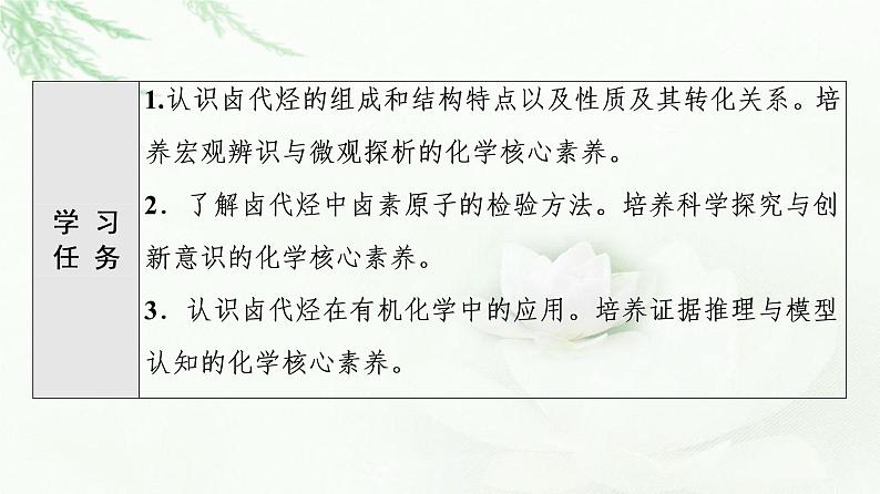 鲁科版高中化学选择性必修3第2章第1节基础课时9有机化学反应类型的应用——卤代烃的性质和制备课件第2页