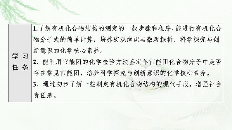 鲁科版高中化学选择性必修3第3章第2节基础课时19有机化合物结构的测定课件第2页