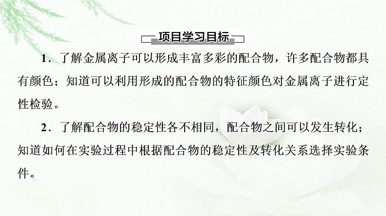 鲁科版高中化学选择性必修2第2章微项目补铁剂中铁元素的检验——应用配合物进行物质检验课件02