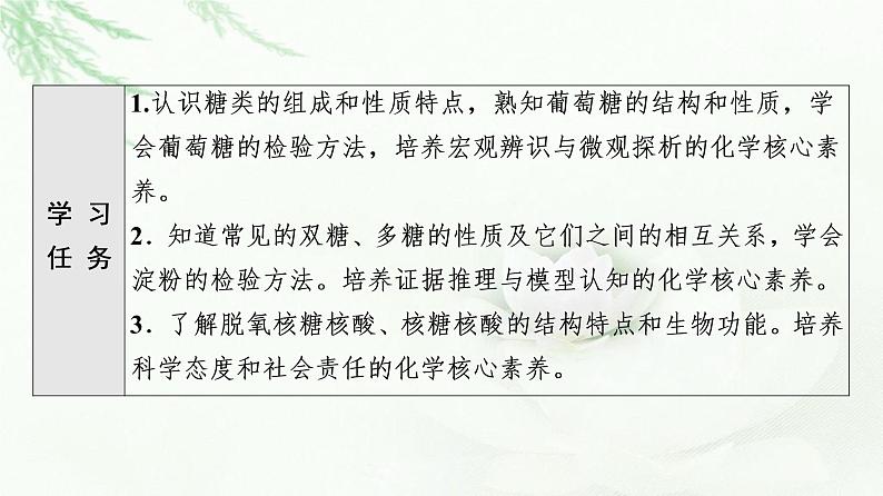 鲁科版高中化学选择性必修3第2章第3节基础课时13糖类和核酸课件02