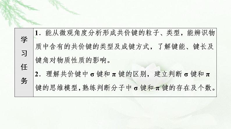 人教版高中化学选择性必修2第2章第1节基础课时5共价键课件第2页